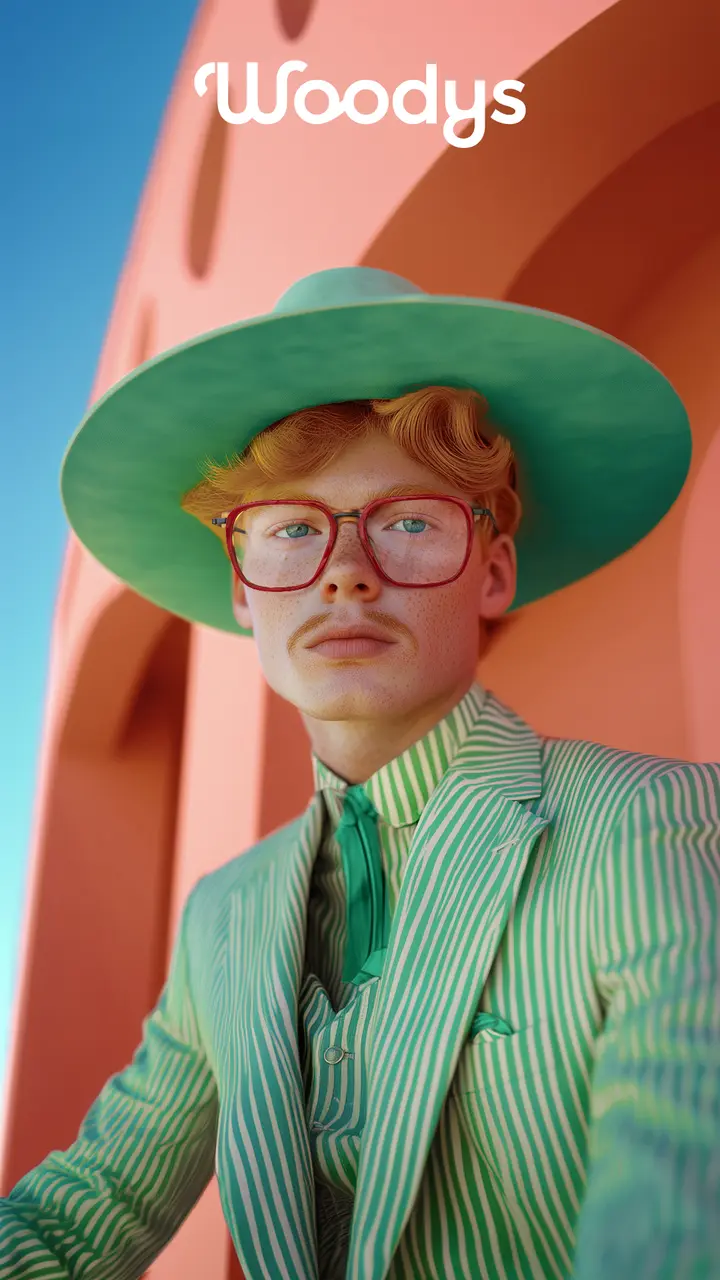 Homme avec lunettes optiques colorées