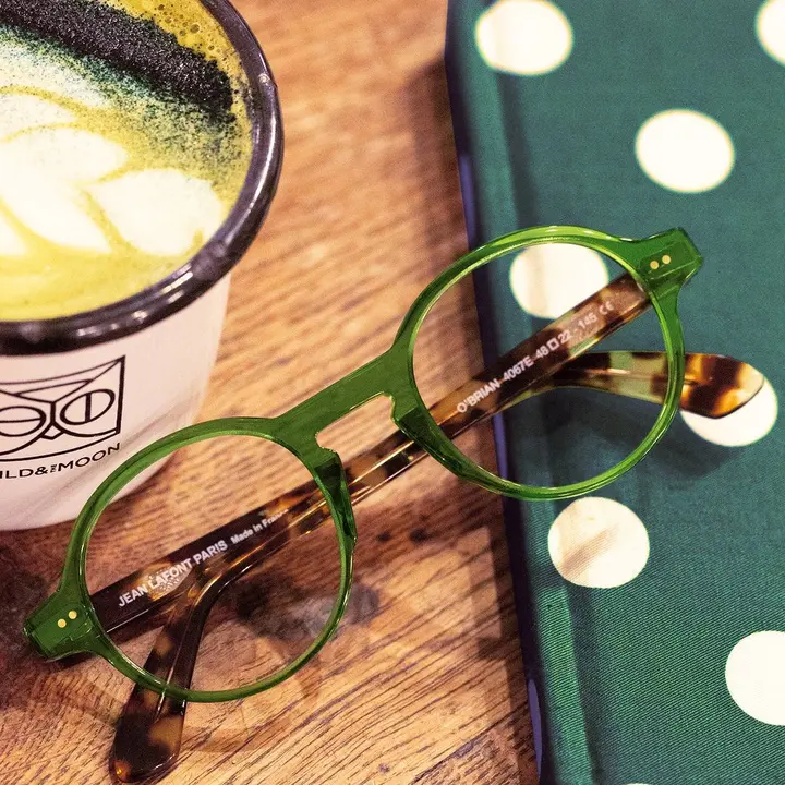 Lunettes rondes vertes made in France