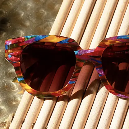Lunettes de soleil multicolores made in France